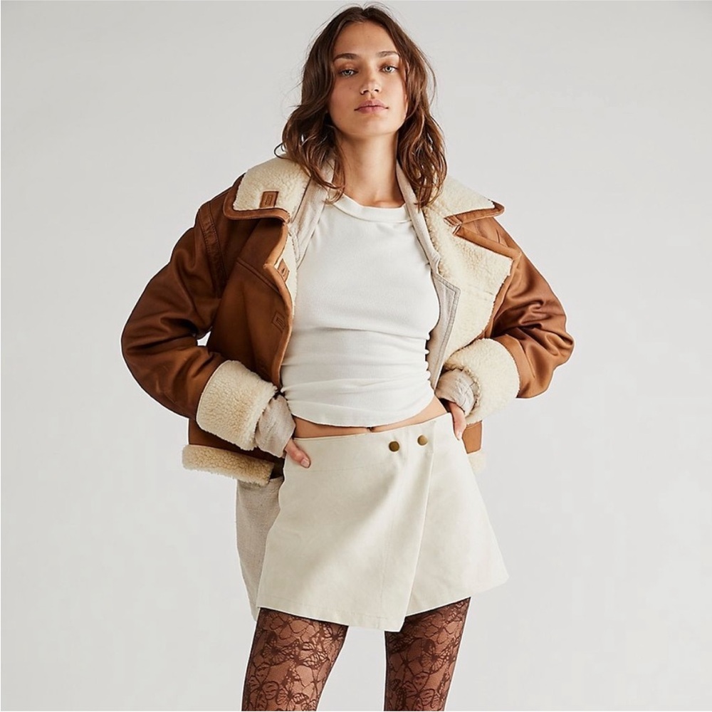 Emmy Vegan Suede Mini Skort